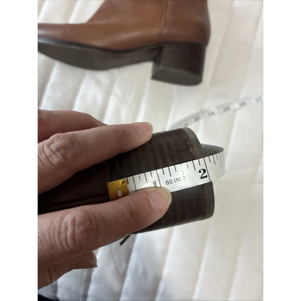 Naturalizer Womens Side Zip and Outside Buckle Brown Color Boots Size 10M - Picture 6 of 11